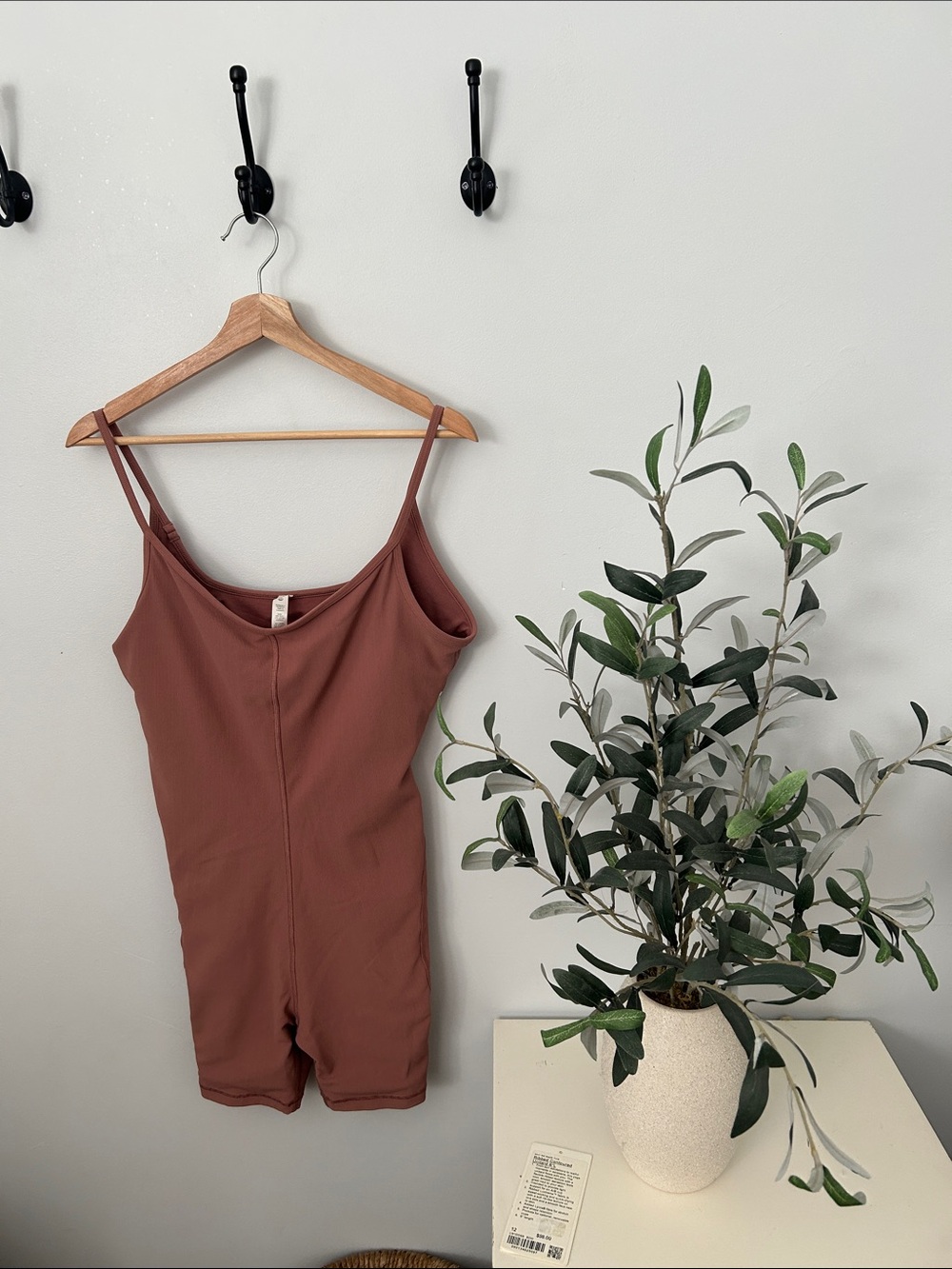 Lululemon Ribbed Contoured Unitard 6" Spiced Chai